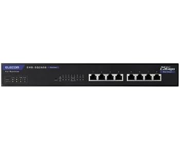 ELECOM EHB-SX2A08F 8ポート 10G スイッチングハブ　新品 Amazon | エレコム 法人用Webスマートスイッチングハブ